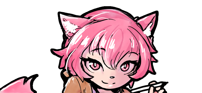 An headshot of Emily, one of my characters, holding a pen.